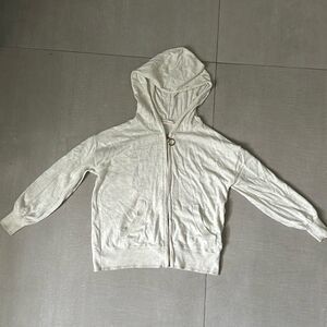 Monoprix Kids girl Cream Long Sleeve knit cotton Hoodie Size XS